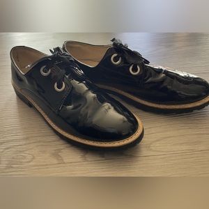 Zara kids patent leather black dress shoes size 36